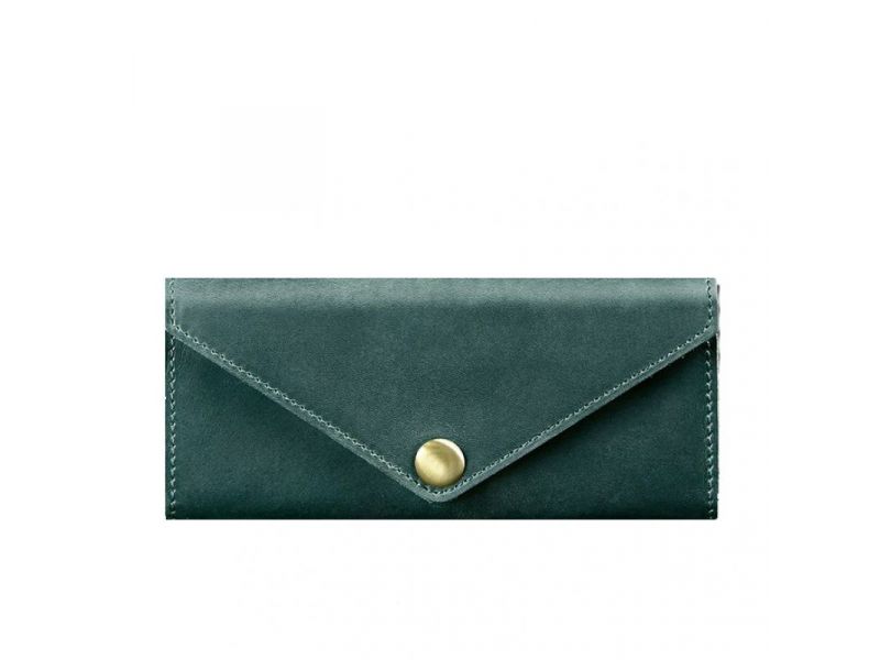 Женский кожаный кошелек Керри 1.0 зеленый Crazy Horse, фото 6