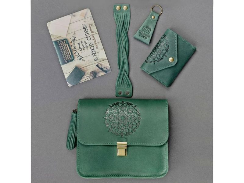 Женский подарочный набор кожаных аксессуаров Монреаль, фото 4