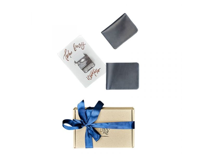 Мужской подарочный набор кожаных аксессуаров Гамбург, фото 5