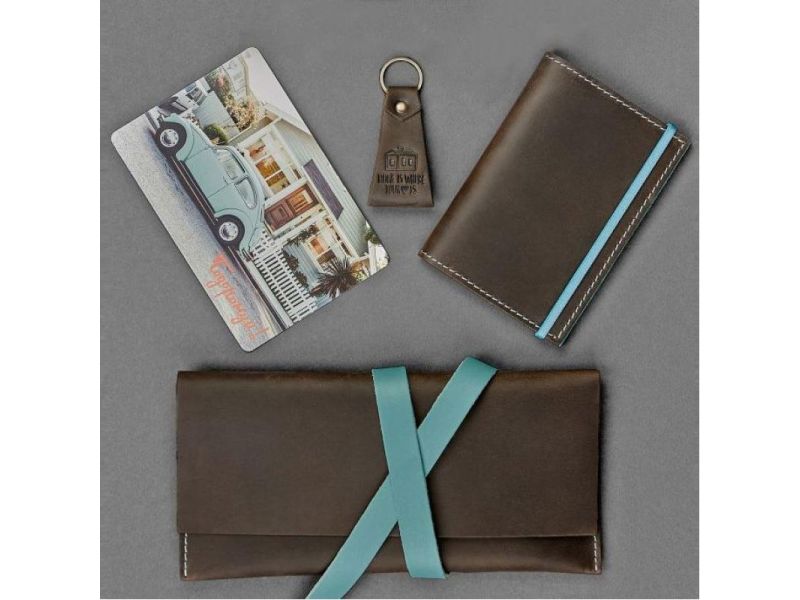 Набор кожаных аксессуаров для путешественника Флоренция, фото 4