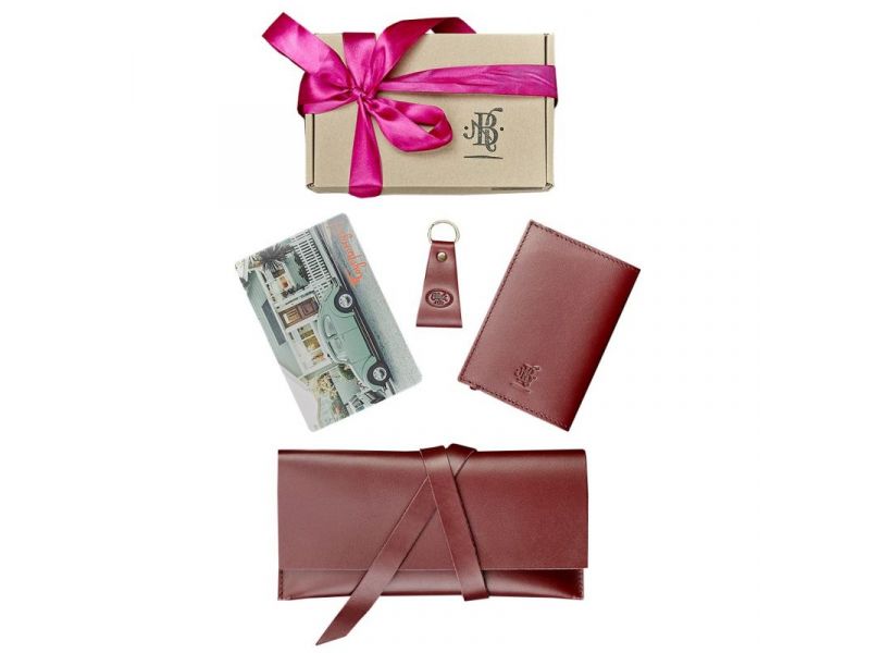 Набор кожаных аксессуаров для путешественника Венеция Краст, фото 5