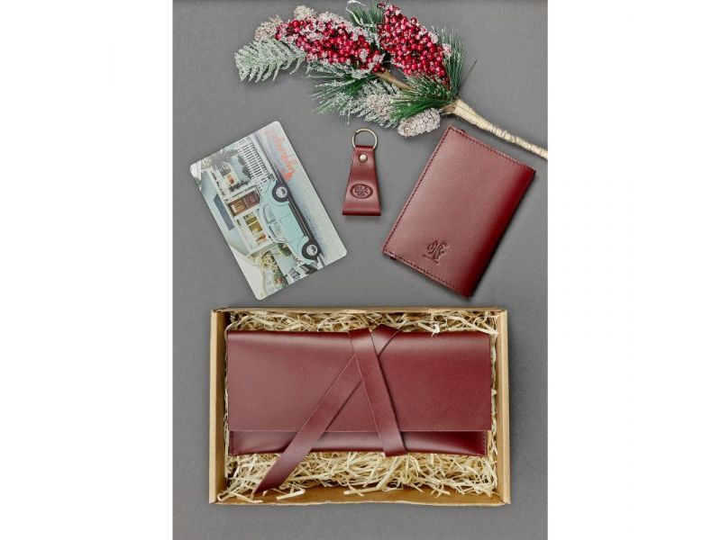 Набор кожаных аксессуаров для путешественника Венеция Краст, фото 3