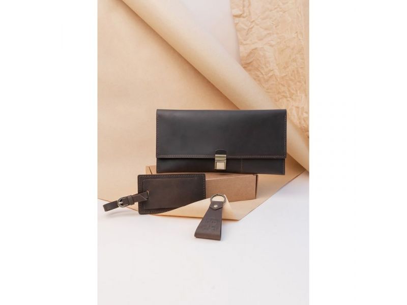 Набор кожаных аксессуаров для путешественника Прага, фото 1