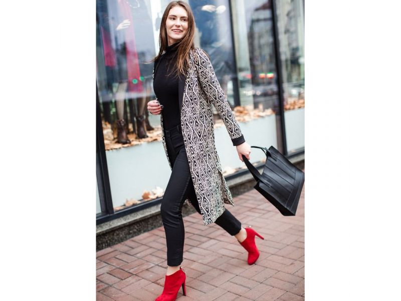 Кожаная женская сумка шоппер Бэтси черная, фото 7