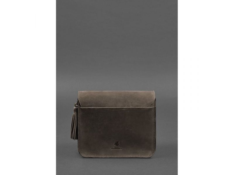 Кожаная женская бохо-сумка Лилу темно-коричневый Crazy Horse, фото 5