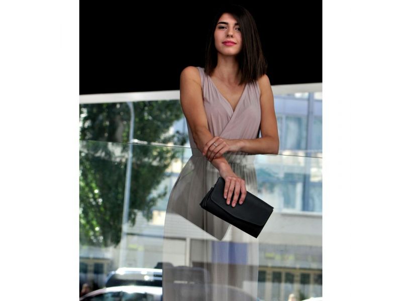 Кожаная женская сумка Элис черная, фото 8