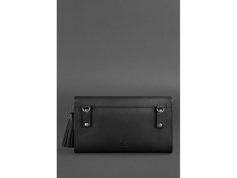 Кожаная женская сумка Элис черная, фото 6