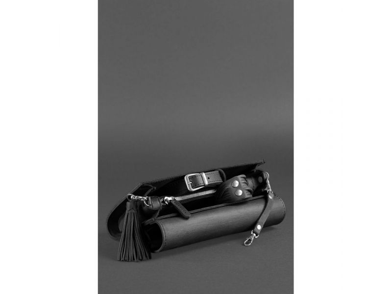 Кожаная женская сумка Элис черная, фото 7