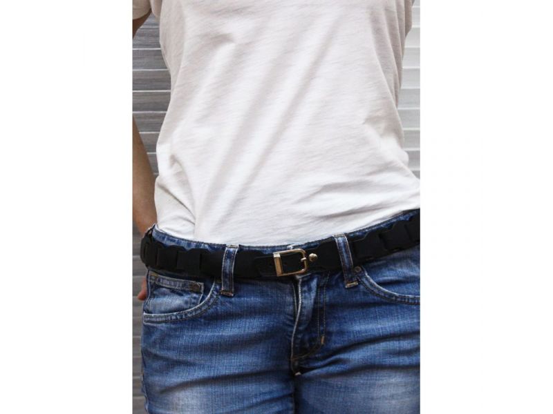 Женский кожаный бохо-ремень черный  Crazy Horse, фото 1