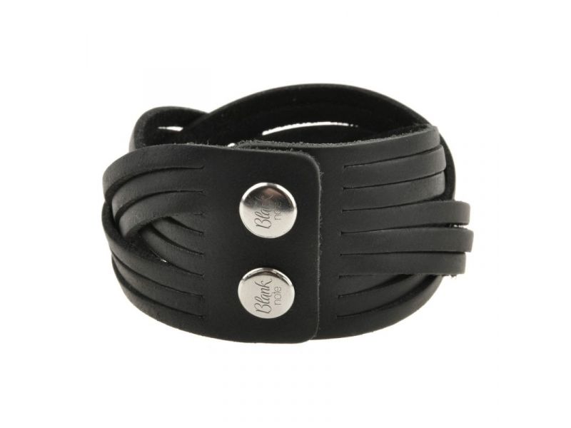 Кожаный браслет косичка черный, фото 5