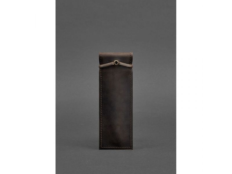 Кожаный чехол для ручек 1.0 темно-коричневый Crazy Horse, фото 4