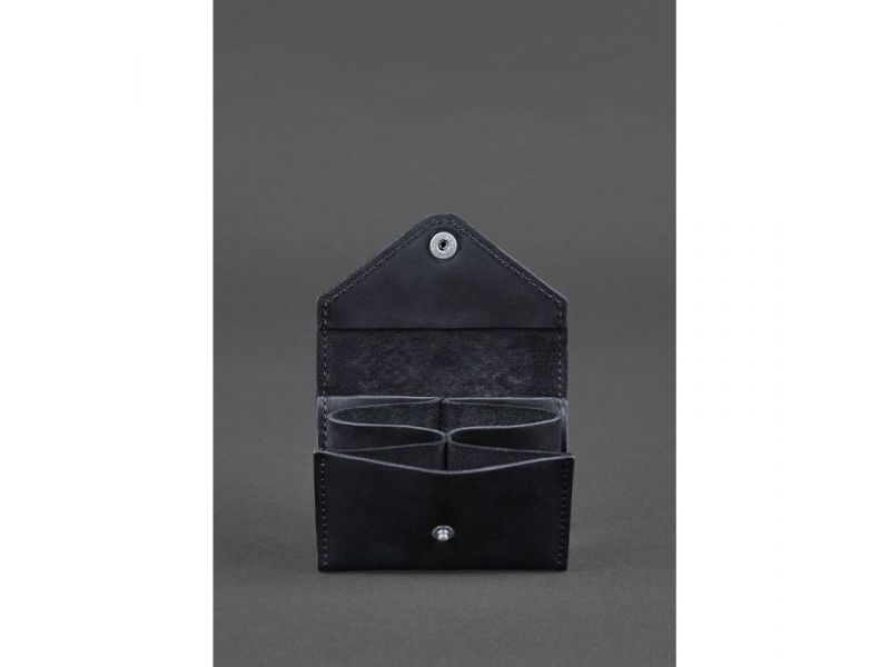 Кожаный кард-кейс 3.0 синий с мандалой, фото 3