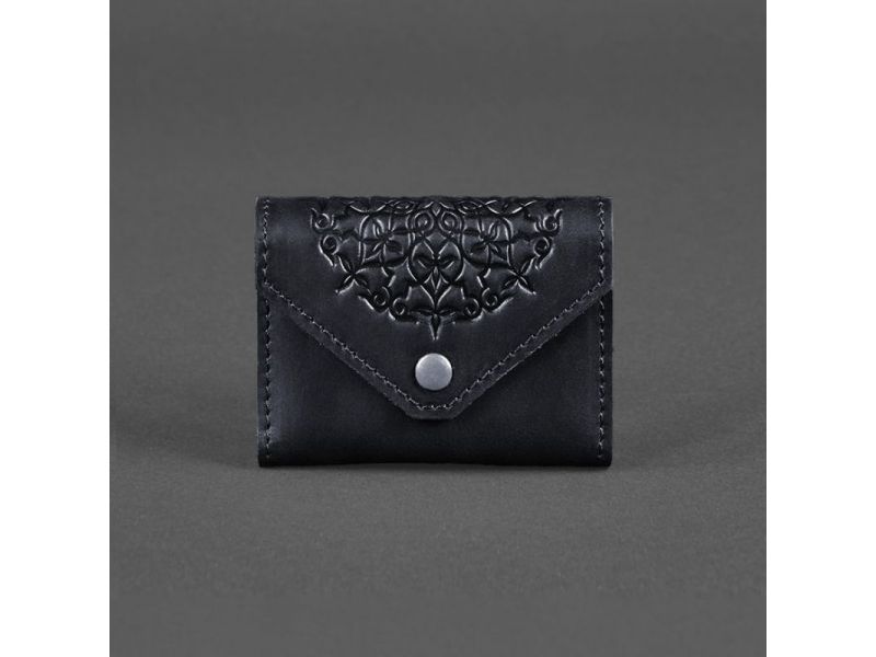 Кожаный кард-кейс 3.0 синий с мандалой, фото 5