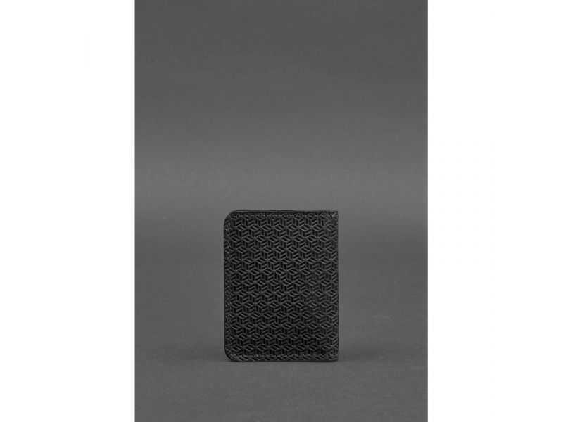Мужская кожаная обложка для ID-паспорта и водительских прав 4.0 Карбон черная, фото 4