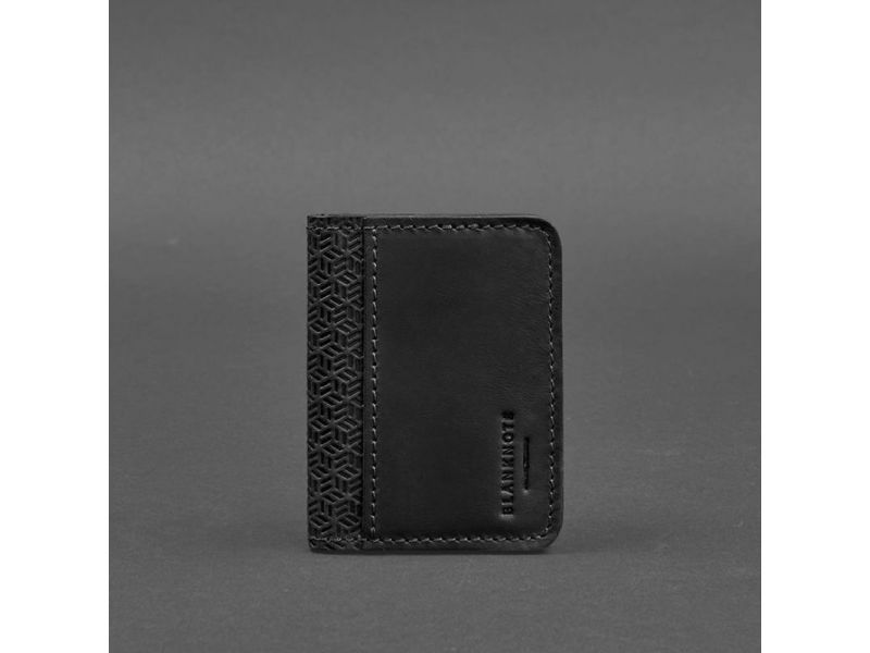 Мужская кожаная обложка для ID-паспорта и водительских прав 4.0 Карбон черная, фото 5