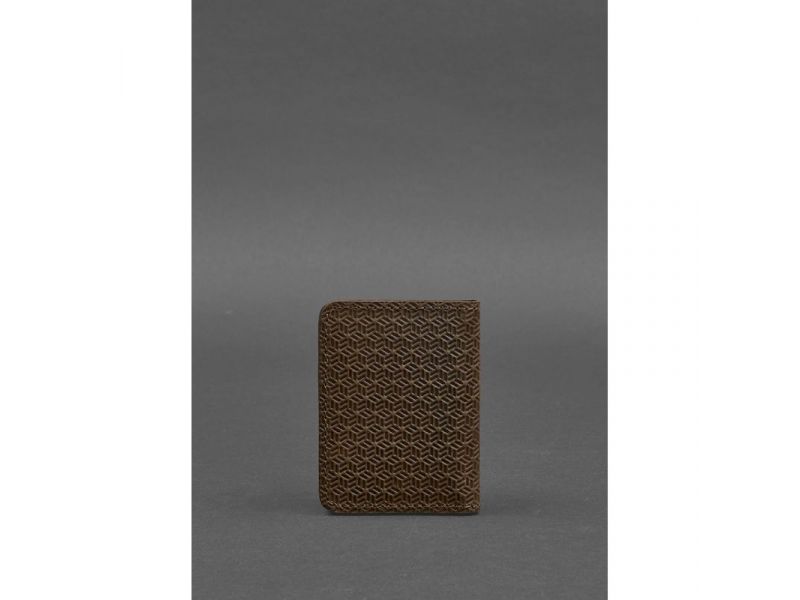 Мужская кожаная обложка для ID-паспорта и водительских прав 4.0 Карбон темно-коричневый Crazy Horse, фото 4