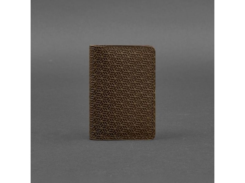 Мужской кожаный кард-кейс (визитница) 6.0 Карбон темно-коричневый Crazy Horse, фото 4