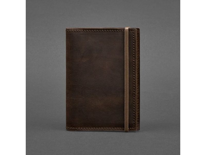 Кожаная обложка для паспорта 1.0 темно-коричневый Crazy Horse, фото 5