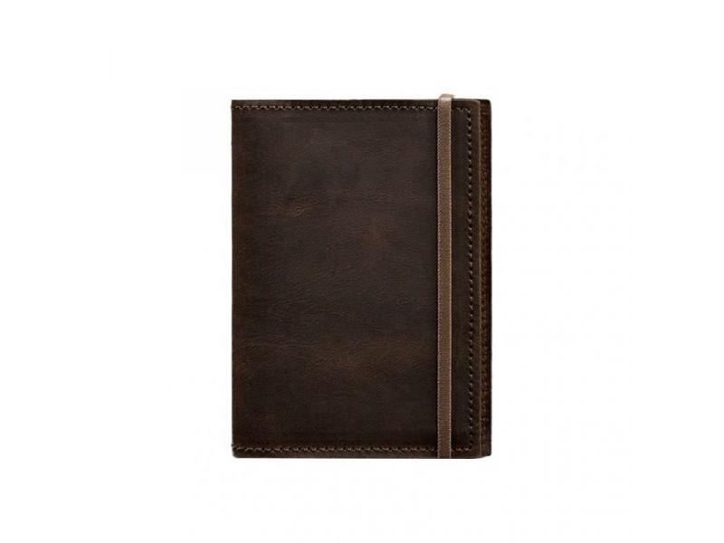Кожаная обложка для паспорта 1.0 темно-коричневый Crazy Horse, фото 6