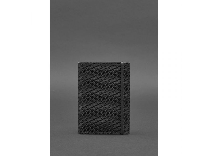 Кожаная обложка для паспорта 2.0 Карбон черная, фото 1