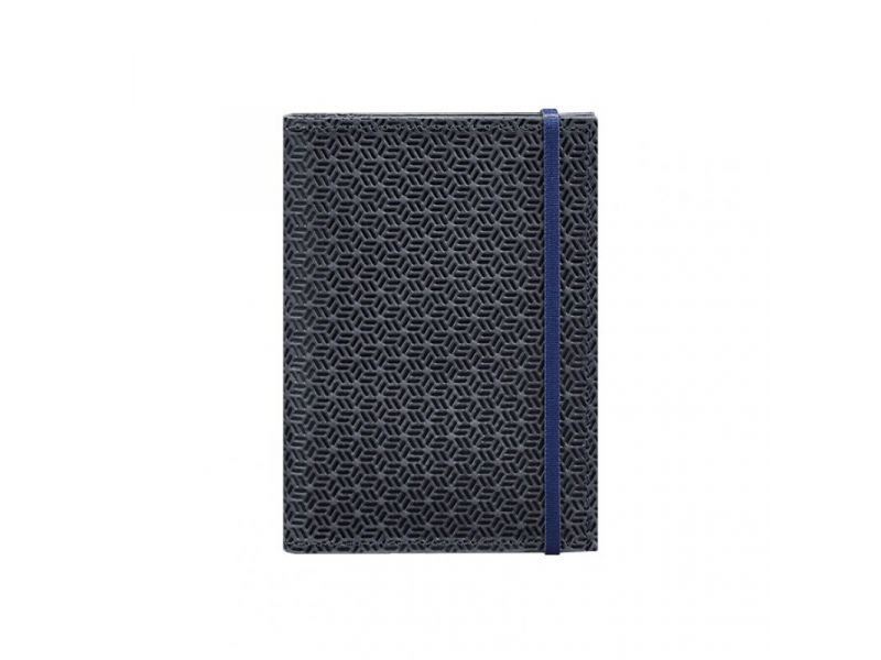 Кожаная обложка для паспорта 2.0 Карбон синяя, фото 7