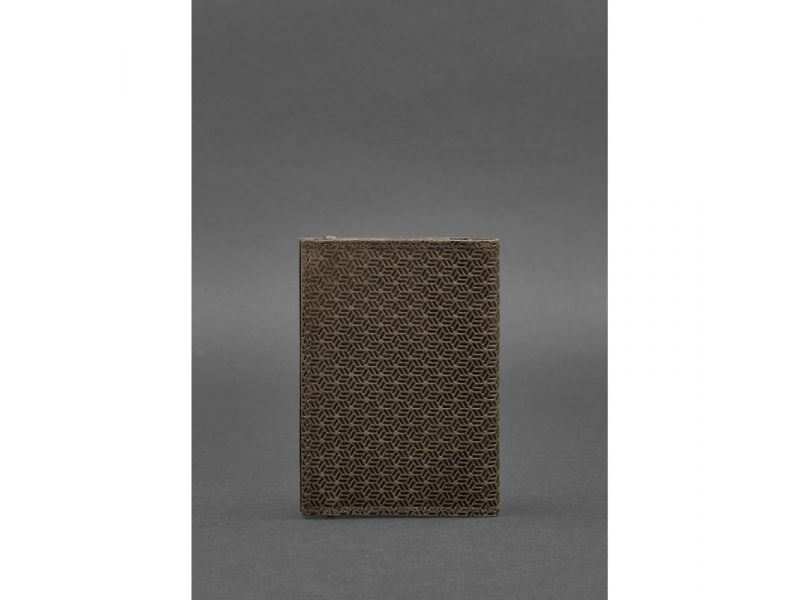 Кожаная обложка для паспорта 2.0 Карбон темно-коричневый Crazy Horse, фото 5