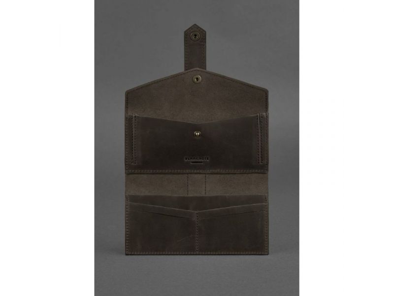 Кожаное портмоне 3.0 темно-коричневое, фото 3