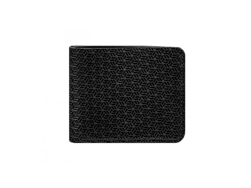 Мужское кожаное портмоне 4.1 (4 кармана) черное Карбон, фото 6