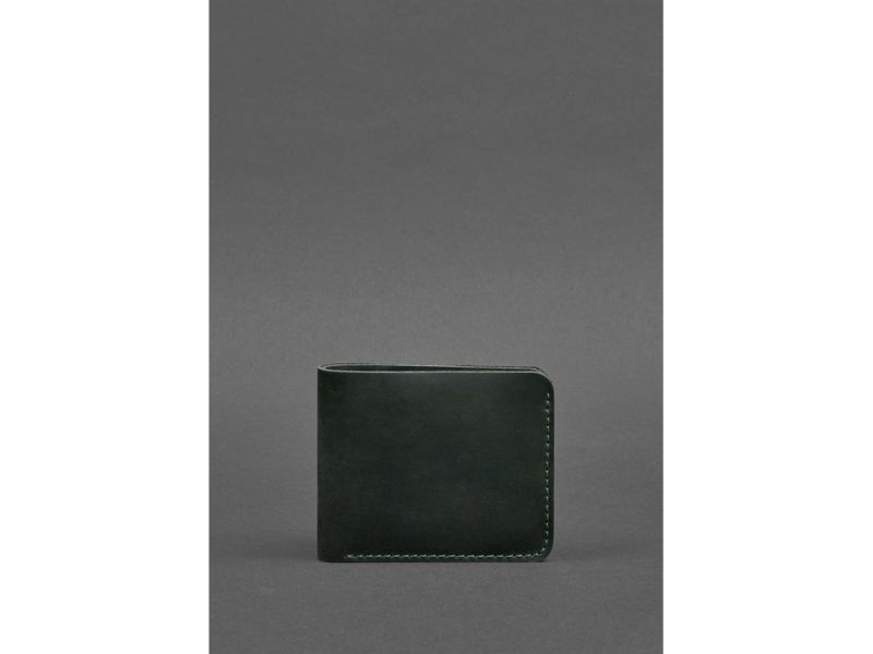 Мужское кожаное портмоне 4.1 (4 кармана) зеленое, фото 1