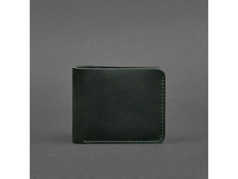 Мужское кожаное портмоне 4.1 (4 кармана) зеленое, фото 5