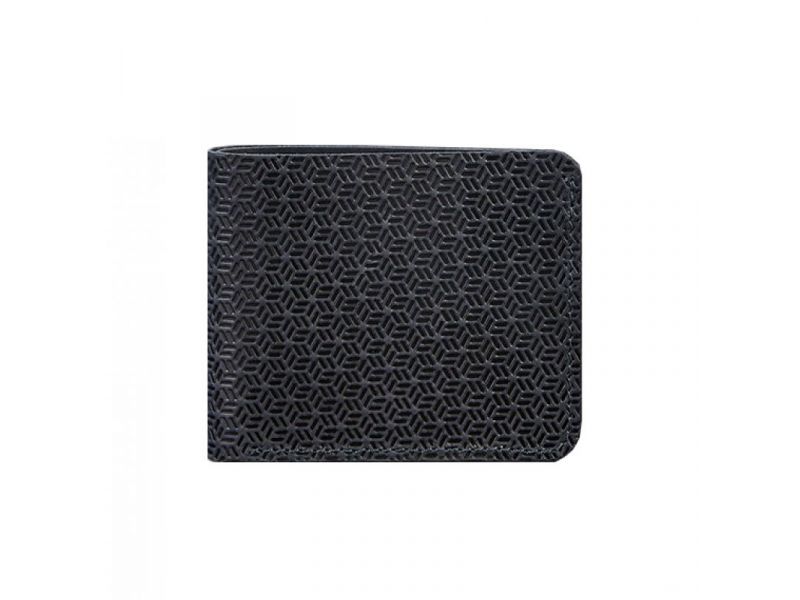Мужское кожаное портмоне 4.1 (4 кармана) синее Карбон, фото 6