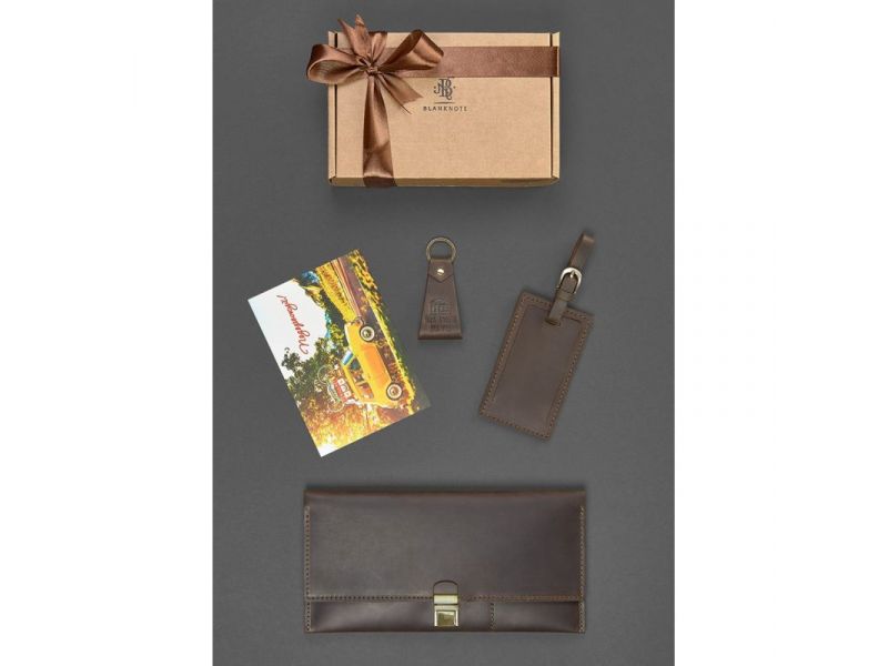 Набор кожаных аксессуаров для путешественника Прага, фото 2