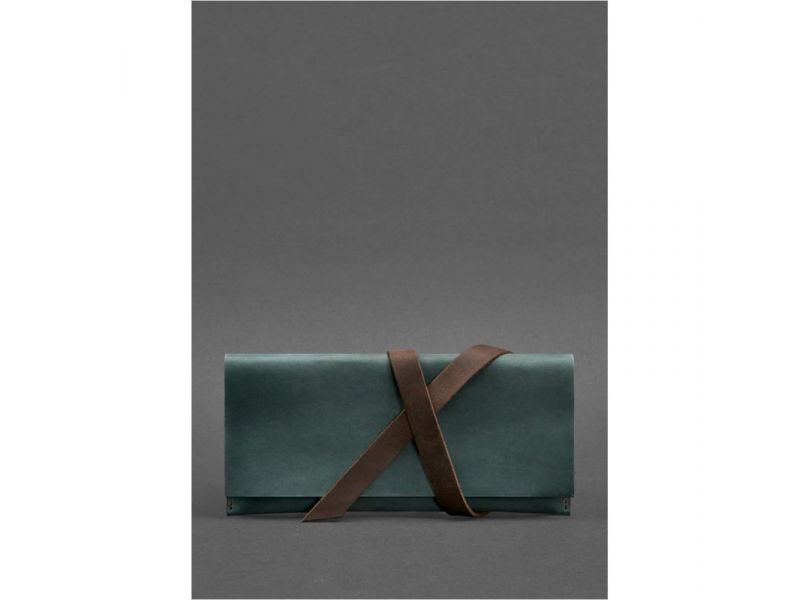 Кожаный тревел-кейс Voyager 1.0 зеленый с коричневым, фото 1