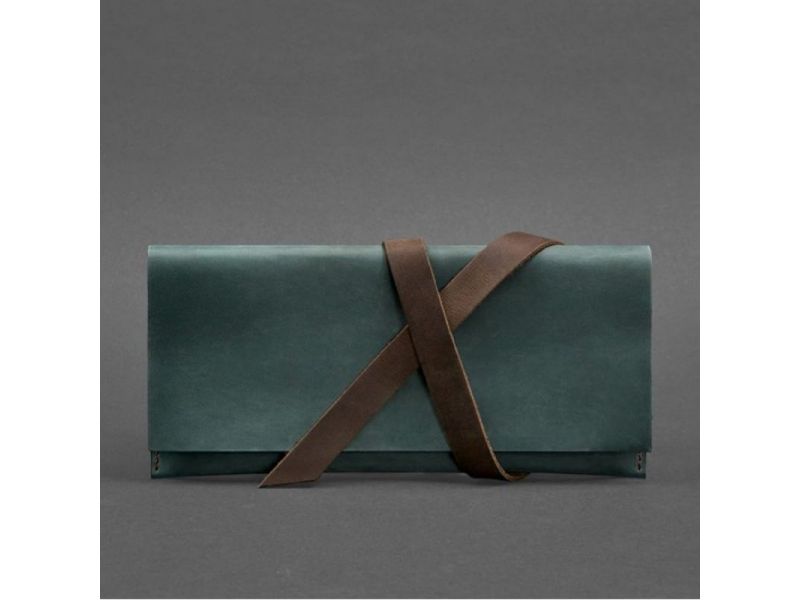 Кожаный тревел-кейс Voyager 1.0 зеленый с коричневым, фото 5