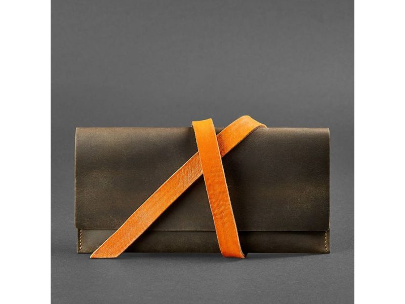 Кожаный тревел-кейс Voyager 1.0 темно-коричневый с оранжевым, фото 6