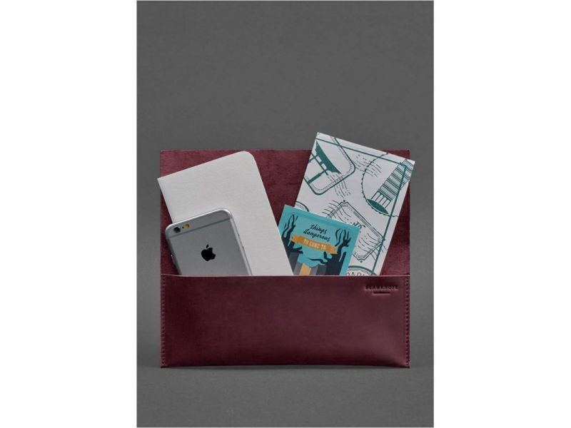 Кожаный тревел-кейс Voyager 1.0 бордовый Crazy Horse, фото 2