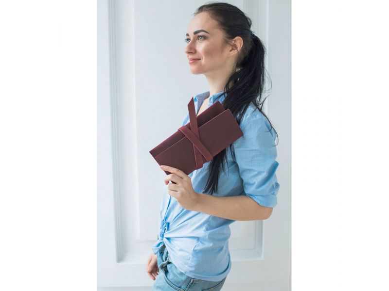 Кожаный тревел-кейс Voyager 1.0 бордовый Crazy Horse, фото 5