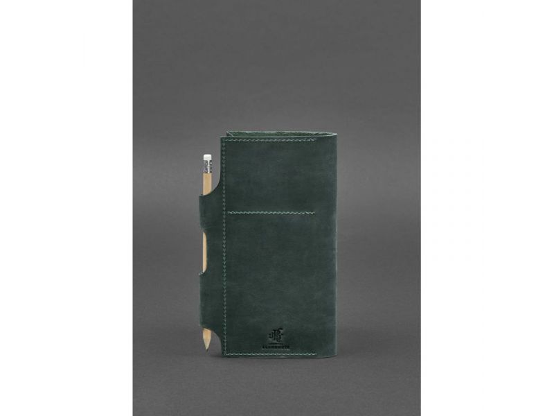 Кожаный женский тревел-кейс 3.0 зеленый с мандалой, фото 4