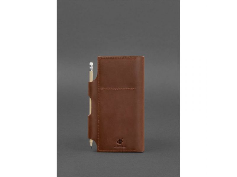 Кожаный тревел-кейс 3.0 светло-коричневый с мандалой Crazy Horse, фото 4