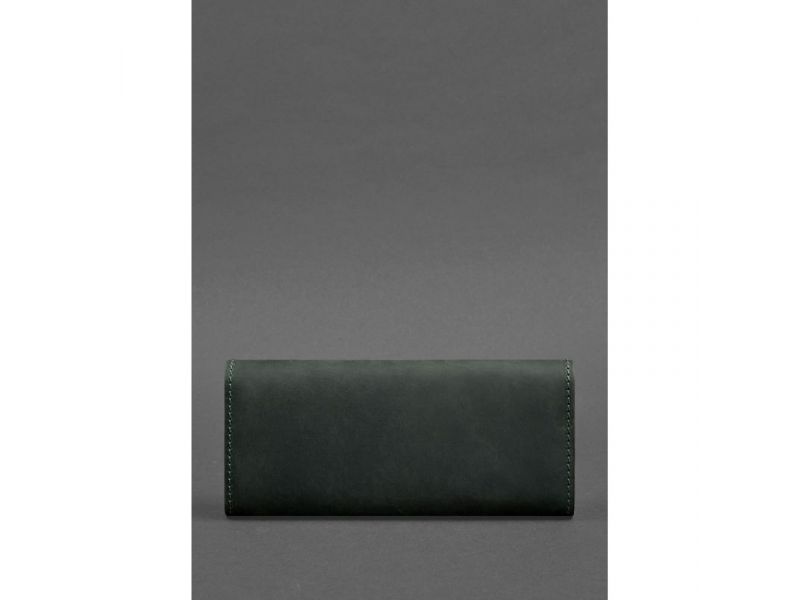 Женский кожаный кошелек Керри 1.0 зеленый Crazy Horse, фото 4