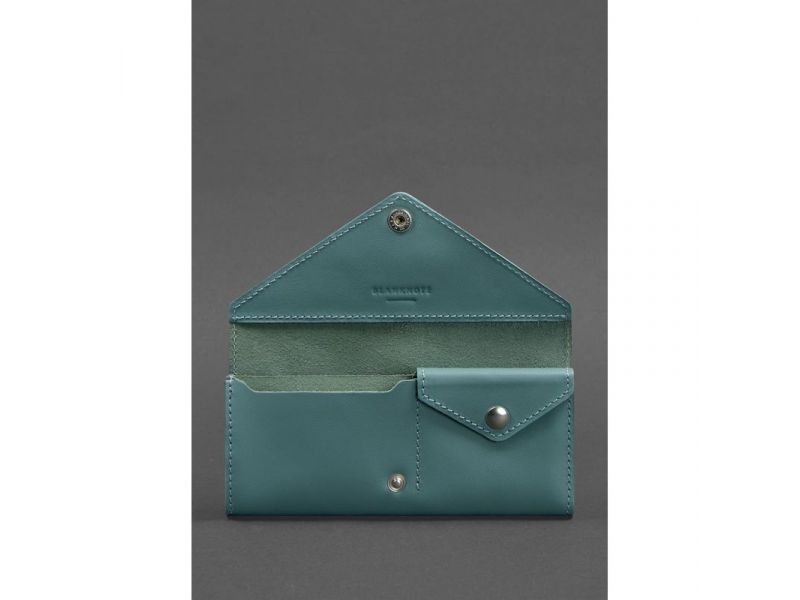 Женский кожаный кошелек Керри 1.0 бирюзовый, фото 4