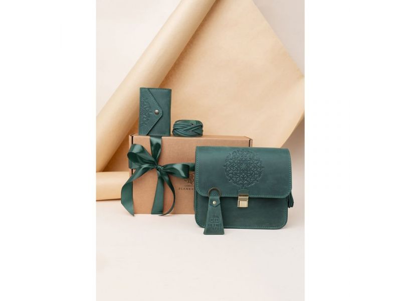 Женский подарочный набор кожаных аксессуаров Монреаль, фото 1