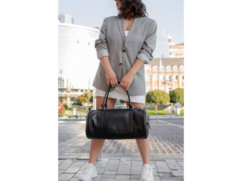 Кожаная сумка Harper черная Krast, фото 1