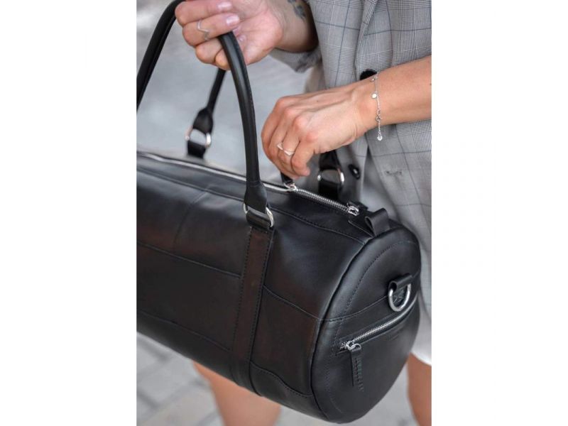 Кожаная сумка Harper черная Krast, фото 9