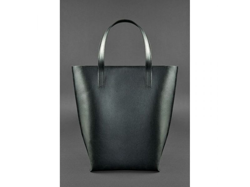 Кожаная женская сумка шоппер D.D. черная, фото 6