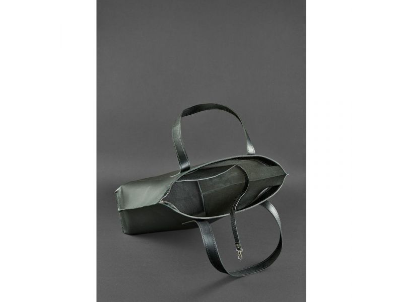 Кожаная женская сумка шоппер D.D. черная, фото 5