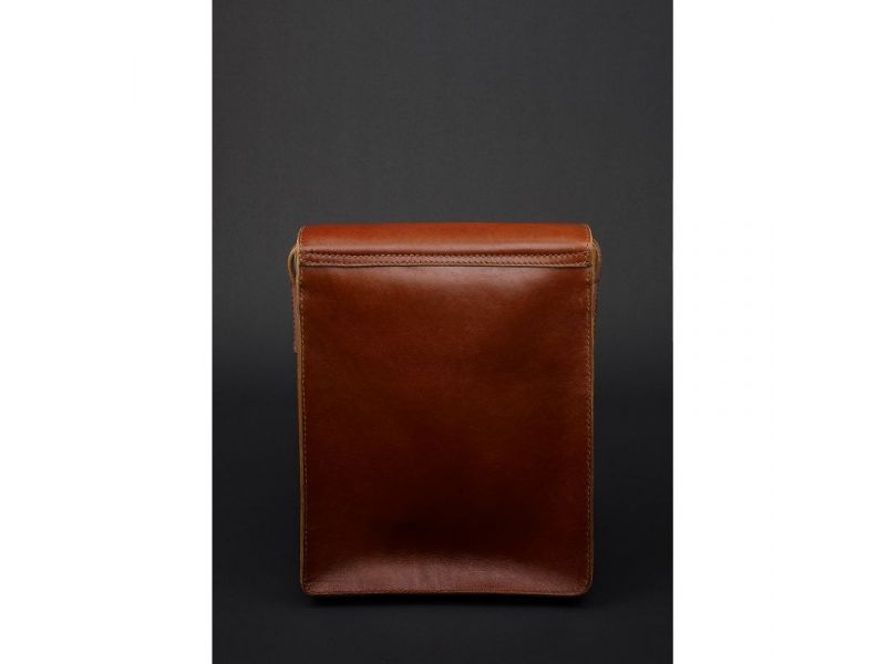 Мужская кожаная сумка-мессенджер Esquire светло-коричневая, фото 5