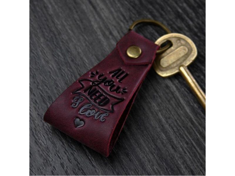 Кожаный брелок All you need is love, фото 7