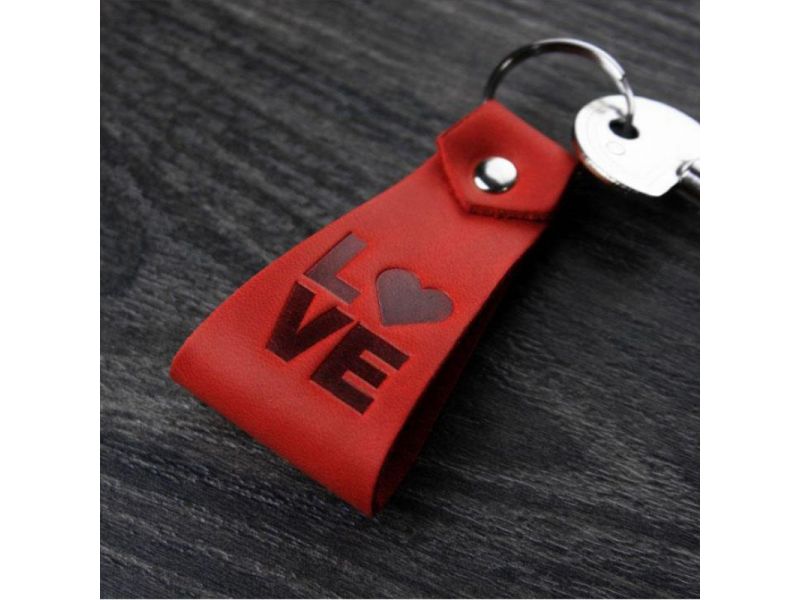 Кожаный брелок LOVE, фото 7