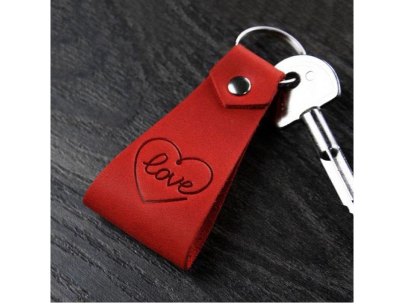 Кожаный брелок Loving heart, фото 7